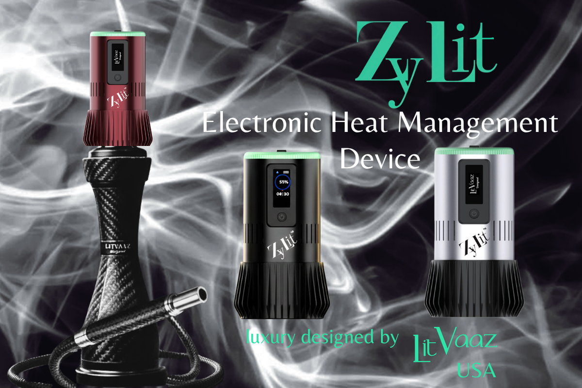 ZYLIT E-HMD — removes the need to light, handle, rotate, and replace charcoal during your session.